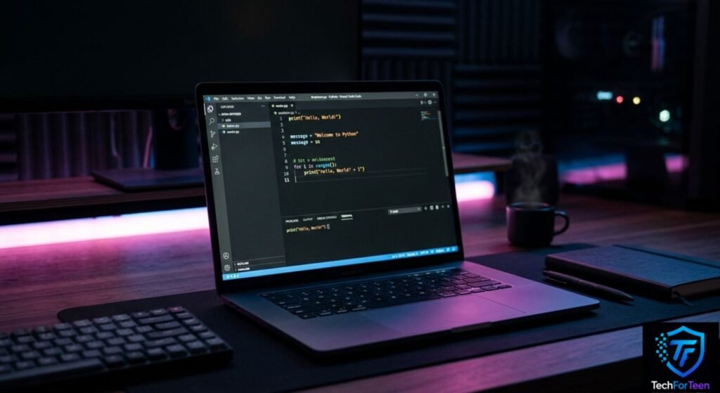Coding in Laptop
