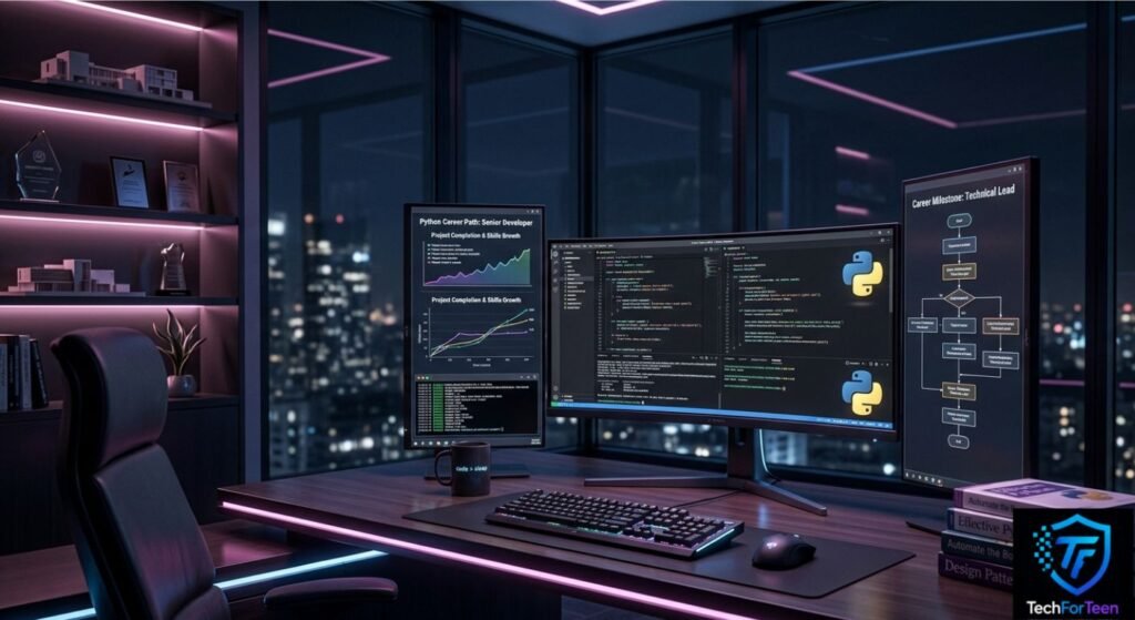 A Computer Showing Job You Can Achieve Through Python