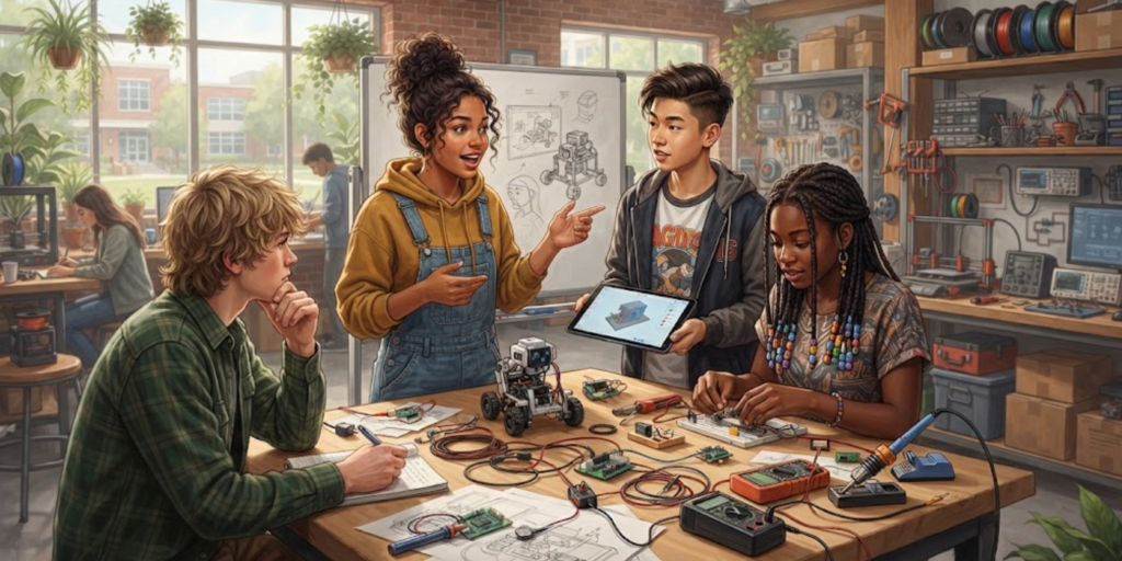 teenager developing communication and teamwork skills
