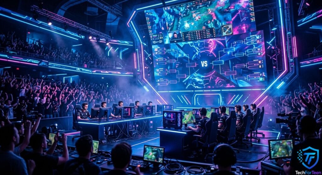What Is E-Sports - professional esports teams competing in an organized tournament