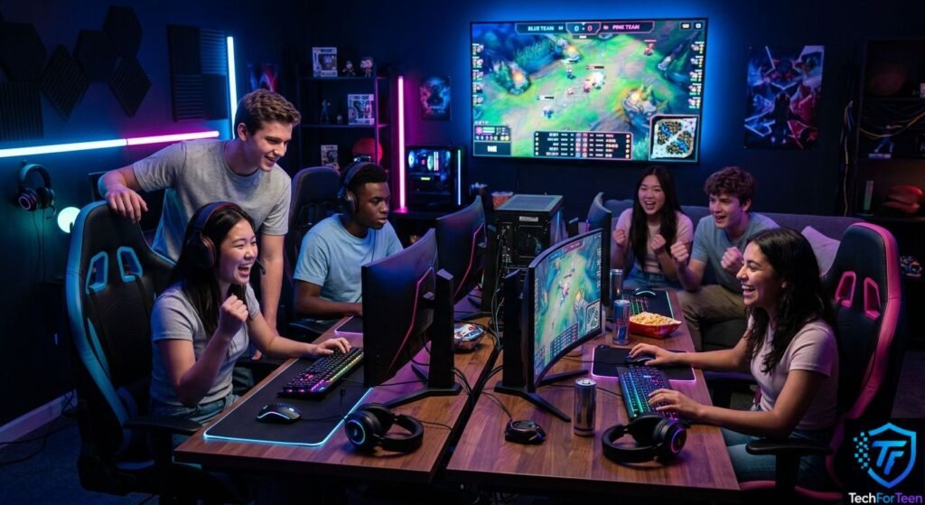 What Is E-Sports - teenagers enjoying competitive gaming with friends