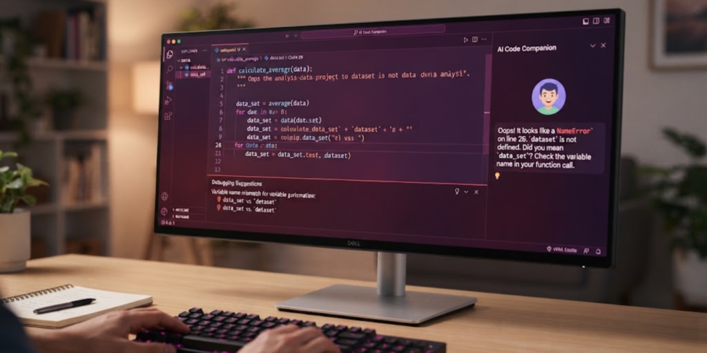 Student using AI to practice for exams