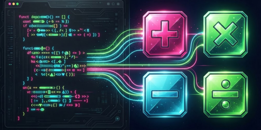 Python code and mathematical operations in a calculator