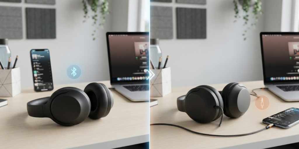 Comparison of wired and wireless headphones for teens